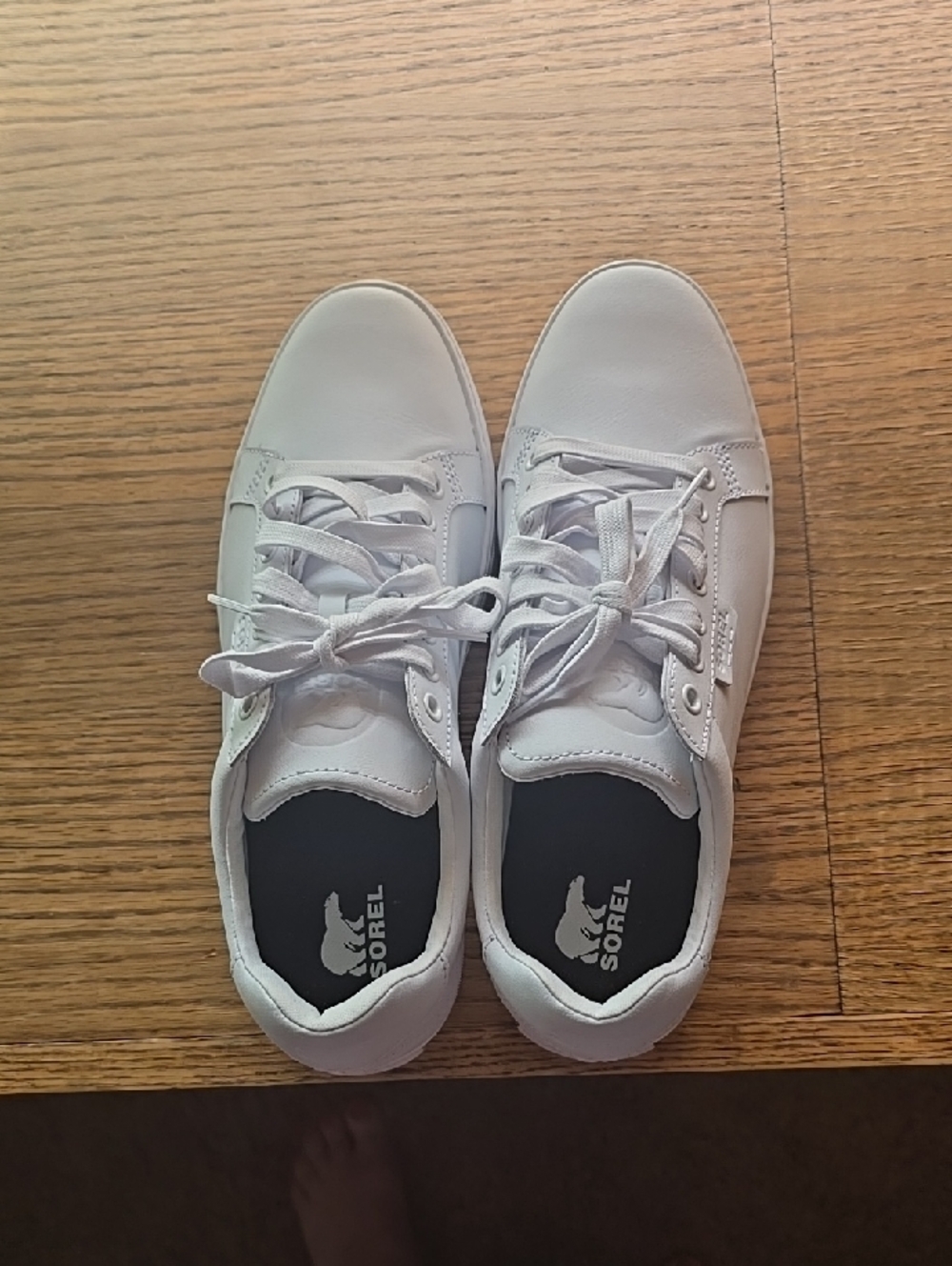 Sorel White Lace-Up Low-Top Sneakers
